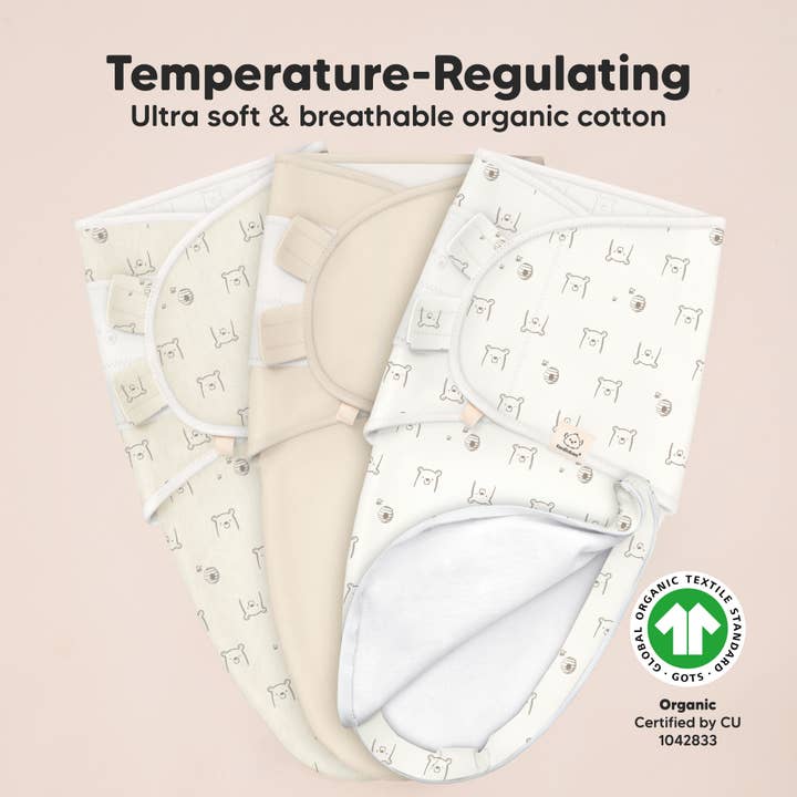 Bumble Bear 3pk Soothe Zippy Baby Swaddles 0-6 Months,Newborn Sleep Sack for wholesale on Faire4