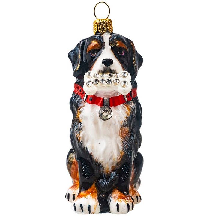 Berner Sennenhund mit Crystal Hundeknochen für den Großhandel von Joy To The World Collectibles