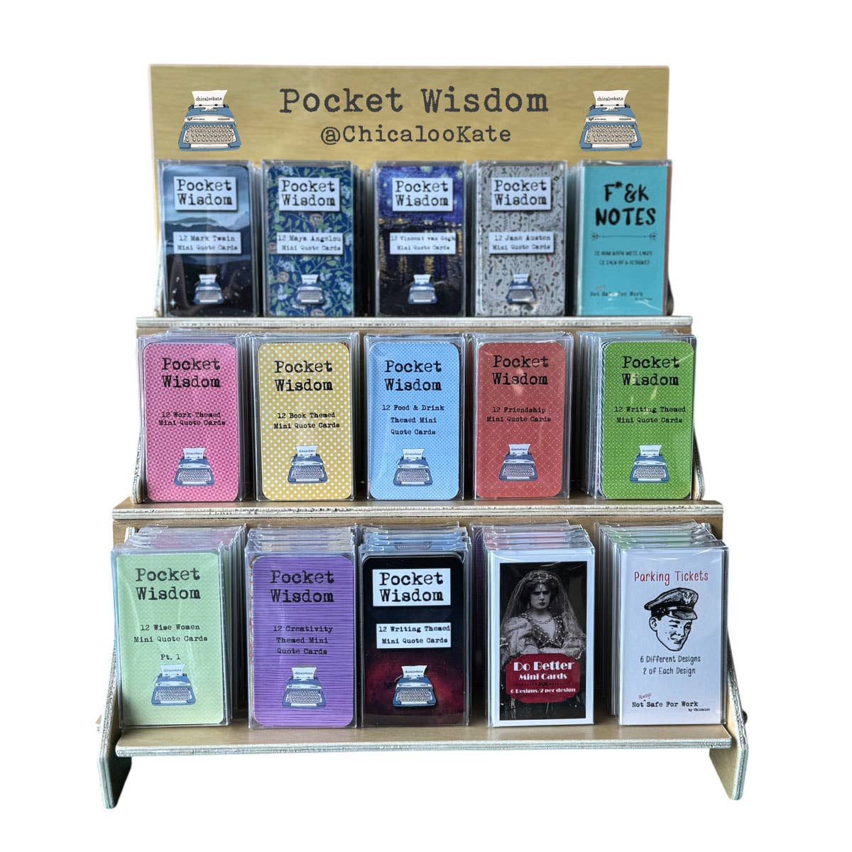 ChicalooKate - Wholesale Stationery/Notecard Set - Parking Tickets Mini Cards1