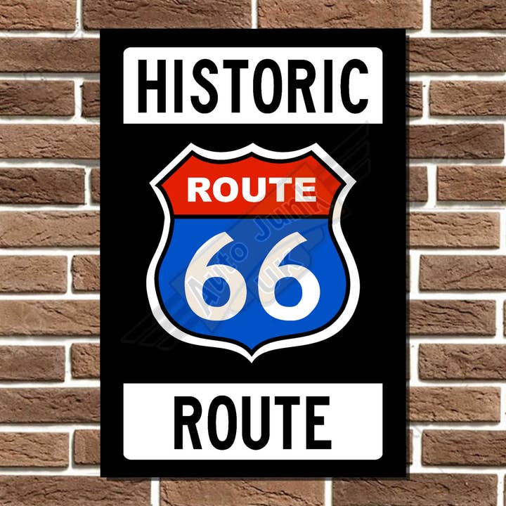 Route 66 Metal Sign for wholesale by Auto Junk UK Ltd