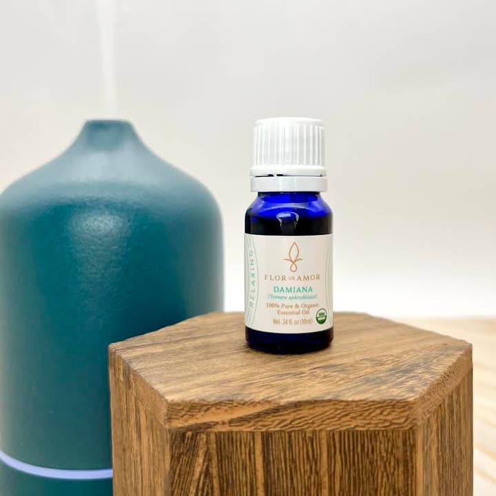 Huile essentielle de damiana biologique - Stress et soutien immunitaire - 10 pour la vente par flor de amor