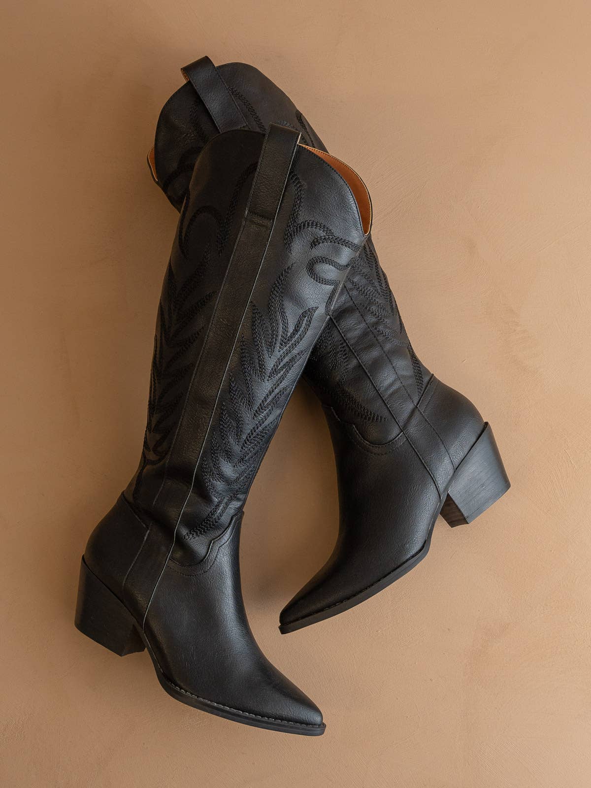 The Samara Black | Embroidered Western Tall Boot for wholesale on Faire5