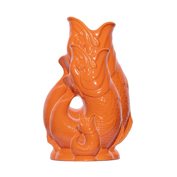 Gluggle Jug / The Gluggle Jug Factory - Wholesale Jug - Orange Original Gluggle Jug Pitcher Vase0