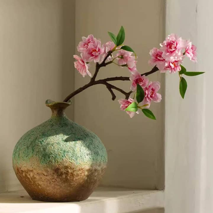 Rustic Reach - Wholesale Artificial Flowers - Small Peach Blossom Flower Stem 16.5" Tall3