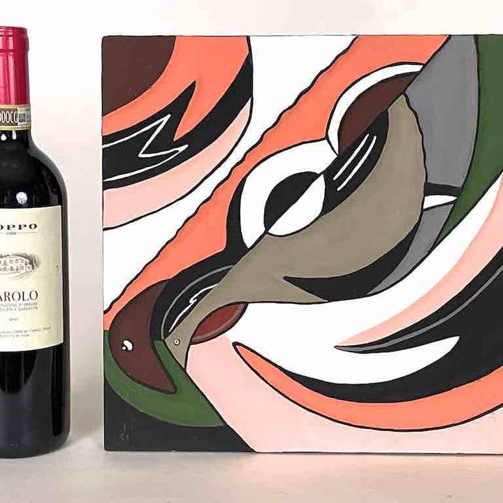 The Niger Bend - Vente Tableau/dessin - Tableaux géométriques du Rwanda des Tutsis royaux Imigongo | 12 x 12"4