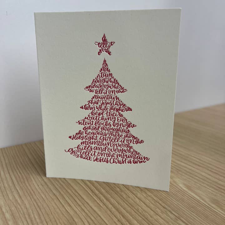 Junebug Ink - Vente Cartes de Noël - Sapin de Noël en calligraphie4