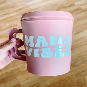 Mama Needs Coffee 34oz Mega Mug With Lid and Straw, Coffee Mega