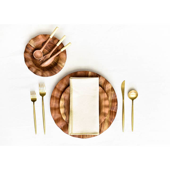 Coton Colors - Wholesale Cheese Spreader - Ecru Fundamental Wood Appetizer Spreader1