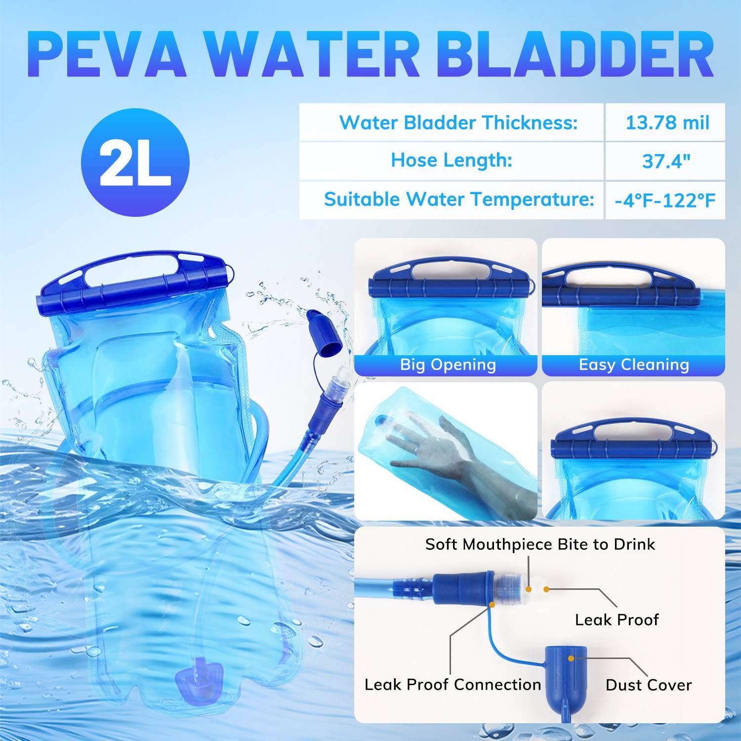 Antarctica Outdoors - Wholesale Belt Bag - Unisex - Votagoo Tactical Lightweight Running Hydration Vest with 2L Water Bladder Bag4