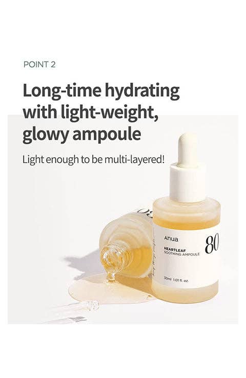 Palace Beauty Galleria - Wholesale Facial Serum/Concentrate - Anua Heartleaf 80% Soothing Ampoule 30ml / 1.01 fl.oz.4