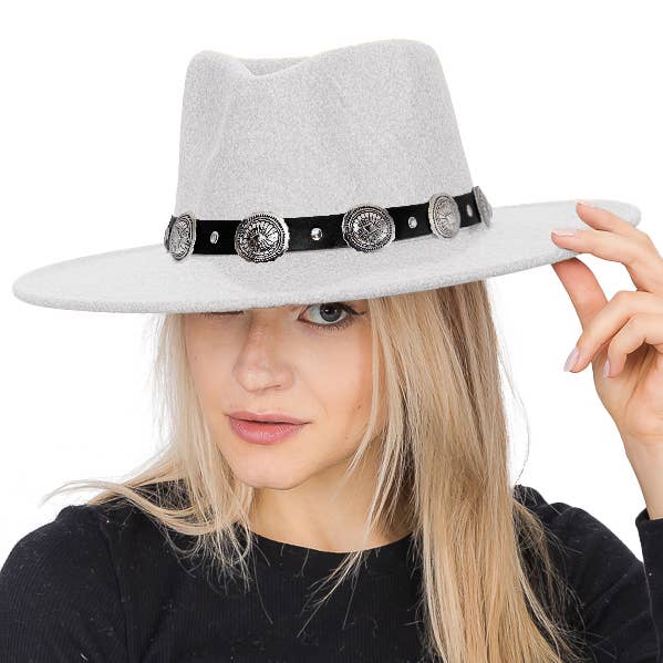 Cap Zone - Wholesale Fedora - Women's - Stagecoach Belt Pinch Crease Faux Wool Rancher Hat17