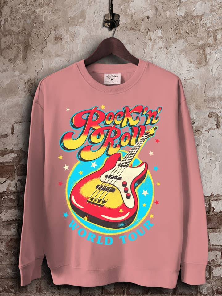Lotus Fashion Collection - Vente Sweat-shirt – femme - Sweat-shirts de la tournée mondiale de guitare Rock and Roll2