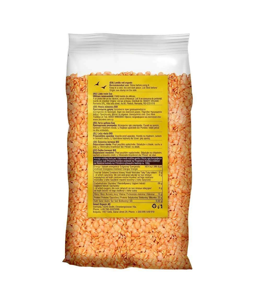 Smart Organic – Großhandel Bohnen – Rote Bio-Linsen von Smart Organic, 500 g / 2 kg1