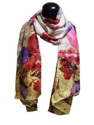 Stola aus 100% Seide Geo Satin 12 Mm Dis 56589 Var 1 für den Großhandel von tessago