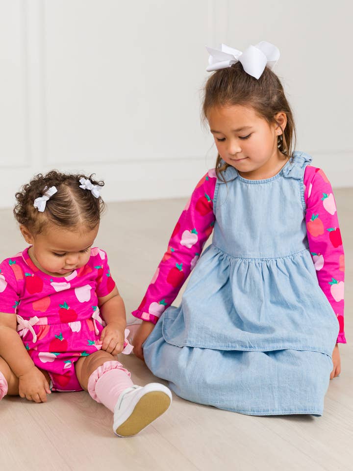 Pink Girls Apple of My Eye Knit Long Sleeve Ruffle Sleeve Top
for wholesale on Faire3