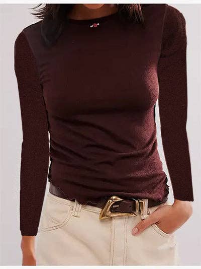 Sweetkama – wholesale Knit top – Women's – Ladies Fleece Soft Basic Everyday Tee SKT6140