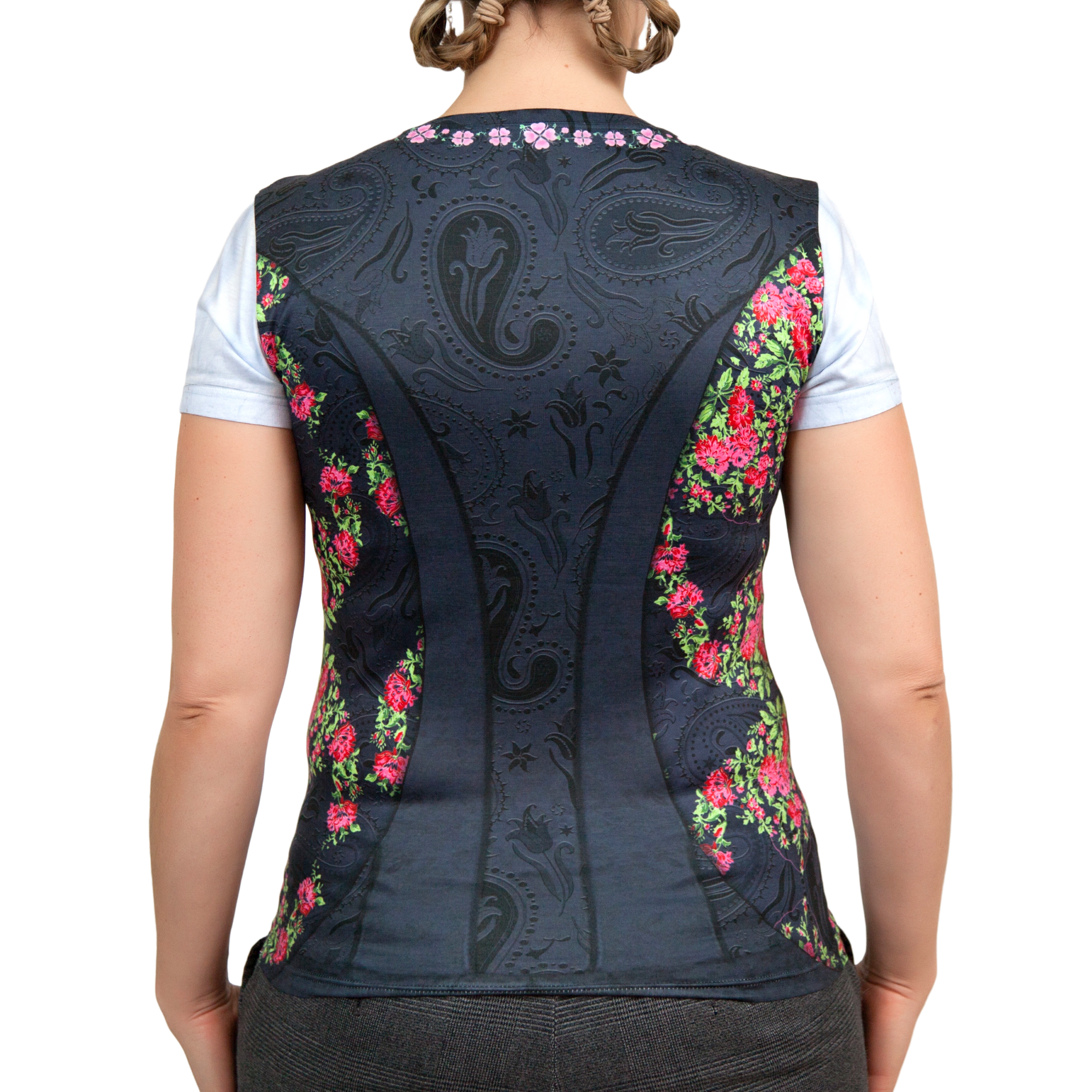 European Heritage Gifts - Wholesale Costume - Women's - Oktoberfest Costume Dirndl Realistic Faux Edelweiss Shirt2