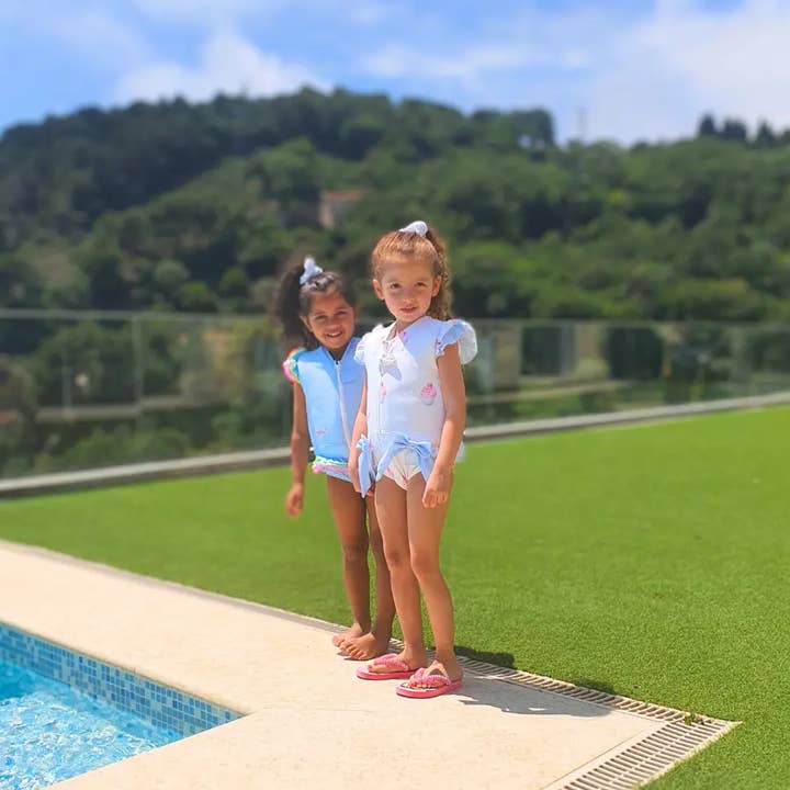 Plouf Safety Concept - Wholesale One Piece Swimsuit - Kids - Charlotte Floating Swimsuit for Girls: Safety & Awakening