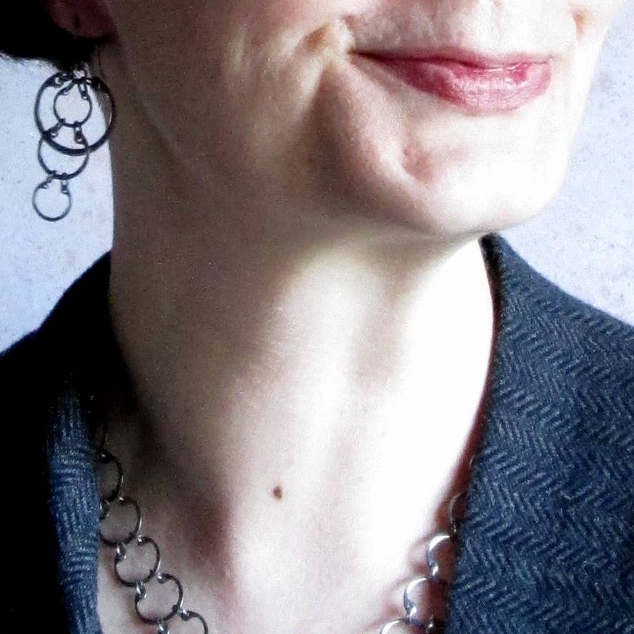 Wraptillion - Wholesale Dangle Earrings - Cascading Circles Earrings (Medium)2