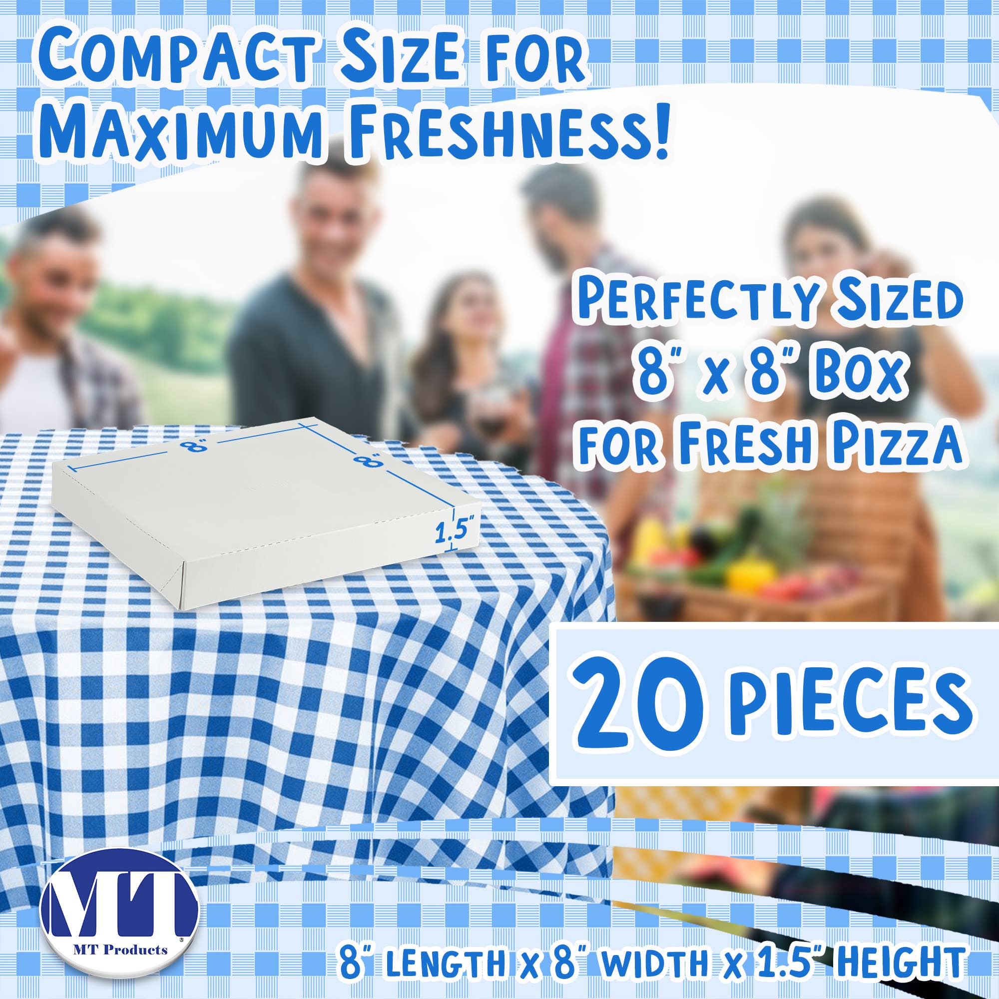 MT Products - Wholesale Food Storage Container - MT Products White Extra Thin Paperboard Pizza Boxes3