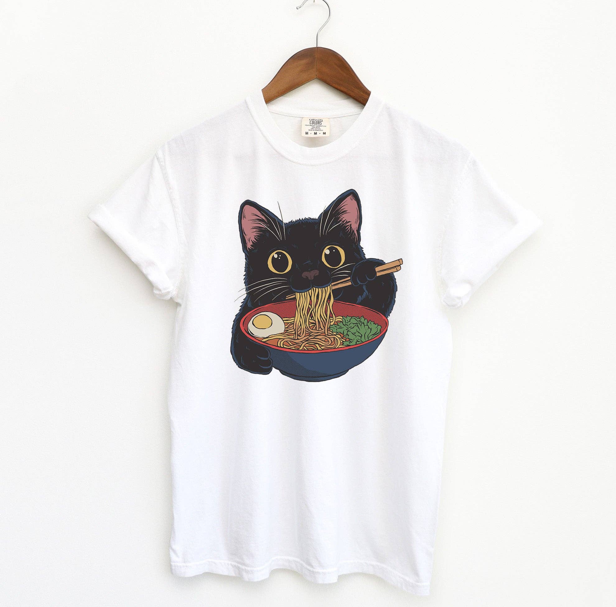 Blue Giraffe Inc - Wholesale Screen Printed T-Shirt - Women's - Cat Ramen T-Shirt4