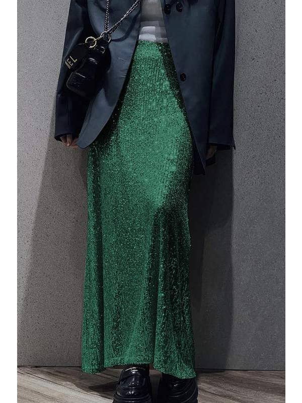 Queen Fashion - Wholesale Rok - Dames - lange rok met pailletten5