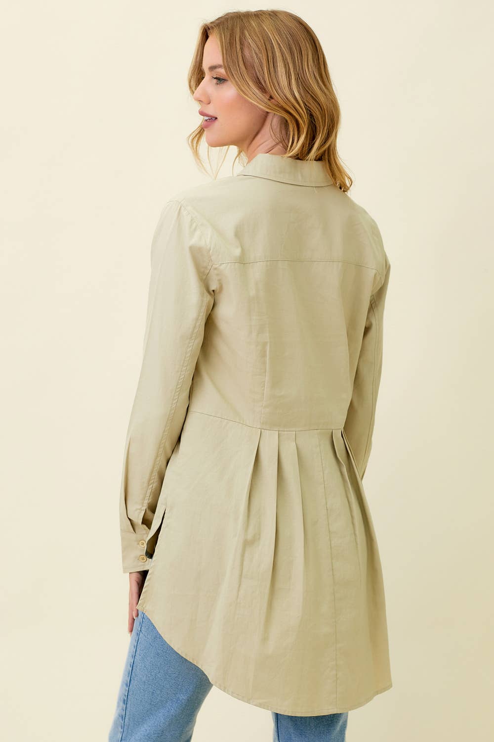 Mystree - Venta al por mayor Camisa con botones - Mujer - Camisa 60263 Peplum Back