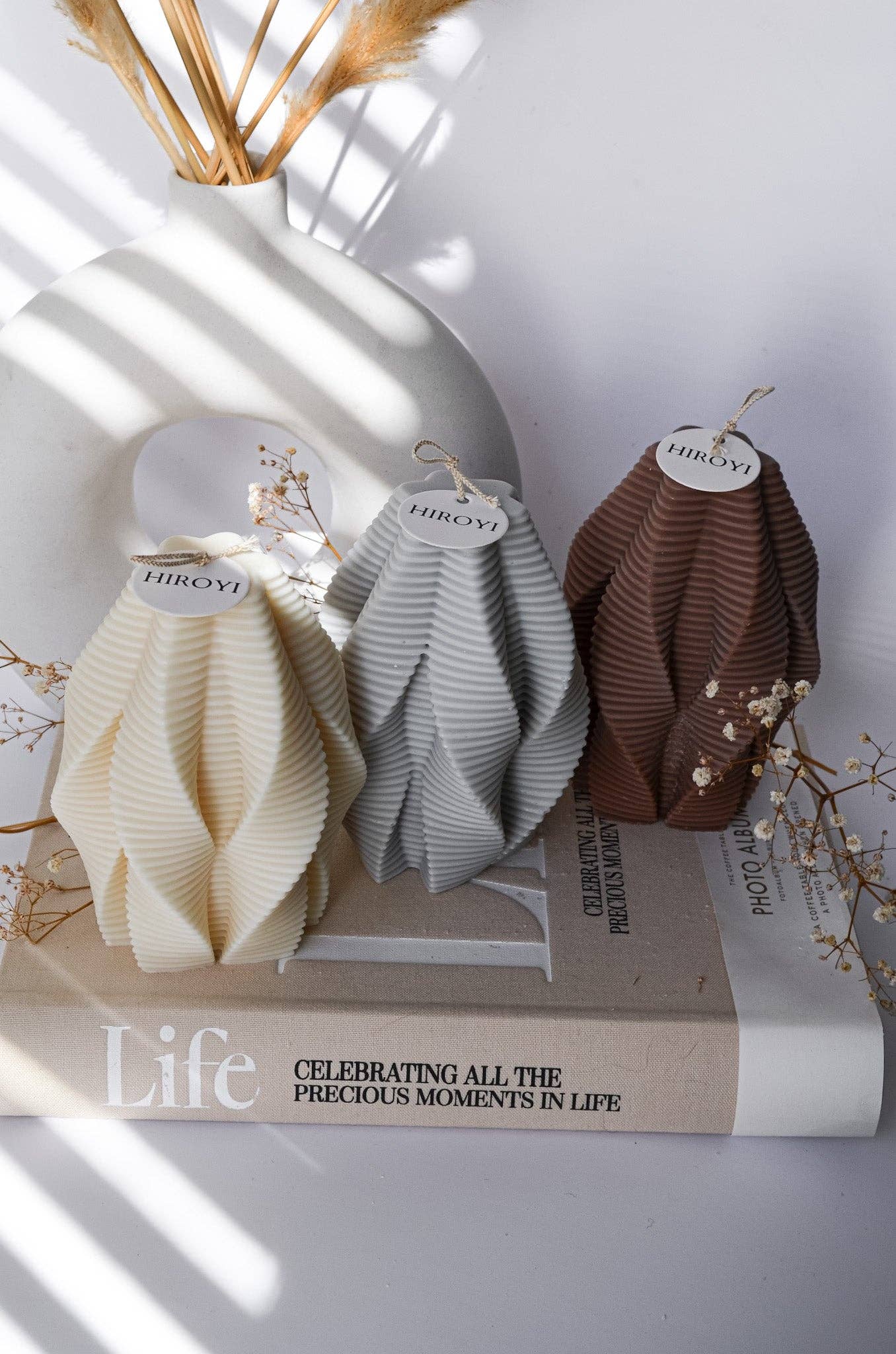 Hiroyi Decor - Vendita all'ingrosso Candele regalo - Elegante candela da tavolino Twirl1