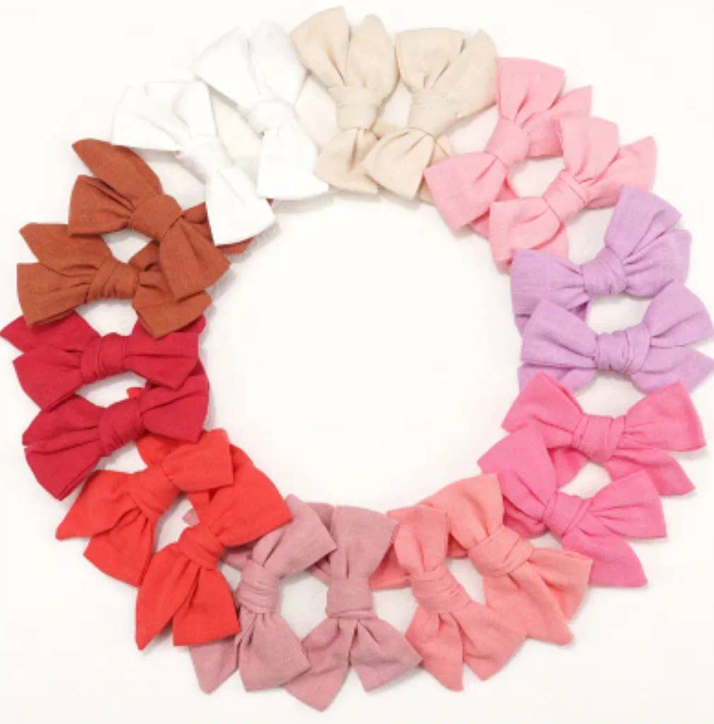 Kids4trendy - Vendita all'ingrosso Fiocco per capelli - Bambini - Fermagli per capelli in morbido cotone 10 paia0