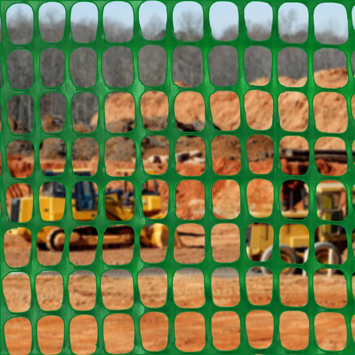 Ashman Online - Wholesale Outdoor Ornament/Decor - Ashman Plastic Mesh Fence, Construction Barrier Netting, Green, 4'x100' Feet, 1 Roll, Garden Fencing, Fences Wrap, Above Ground, for Snow, Poultry, Chicken, Deer, Patio, Garden Netting, Green 100FT6