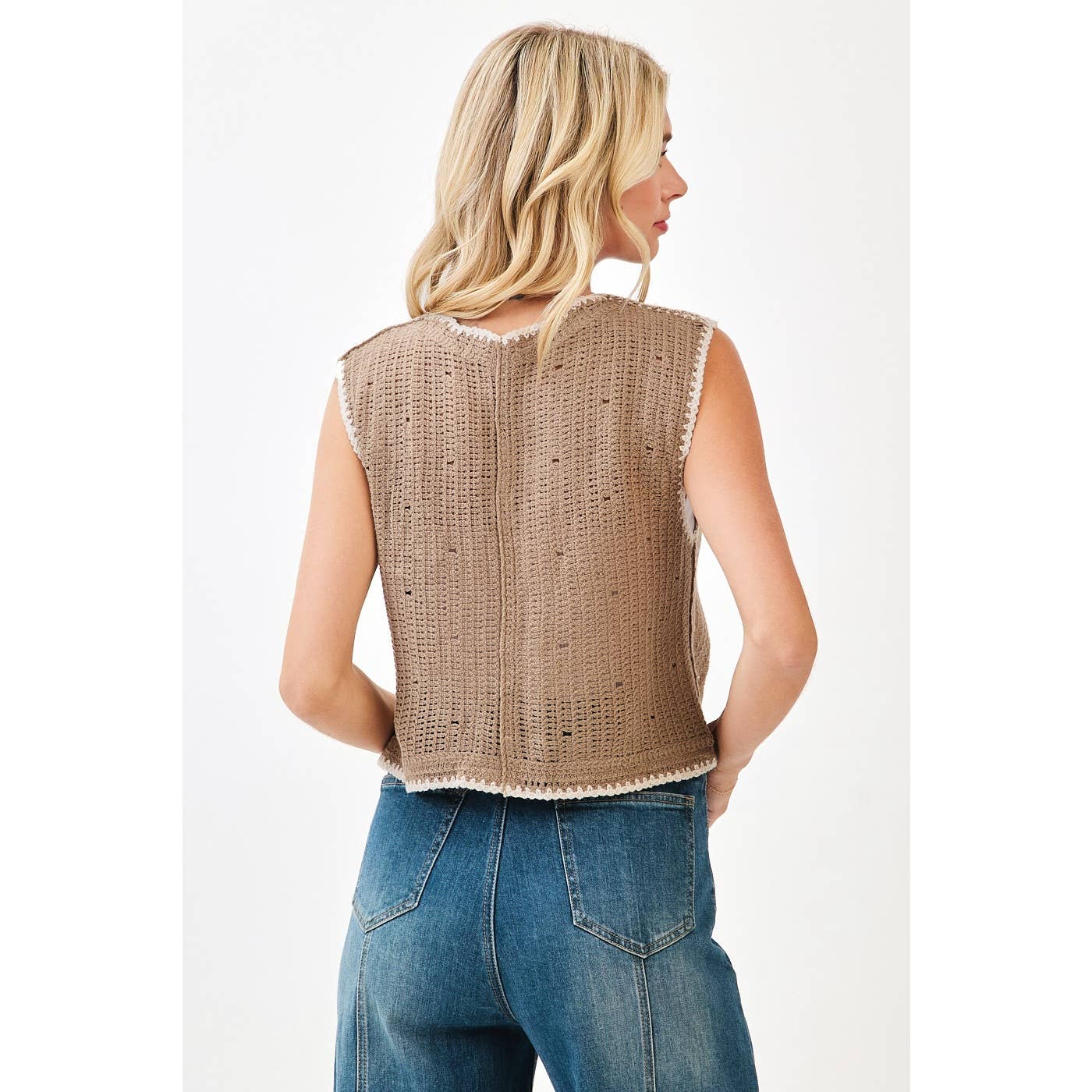 mittoshop - Wholesale Sweater Vest - Women's - FLORAL EMBROIDERY SLEEVELESS VEST CROCHET TOP2