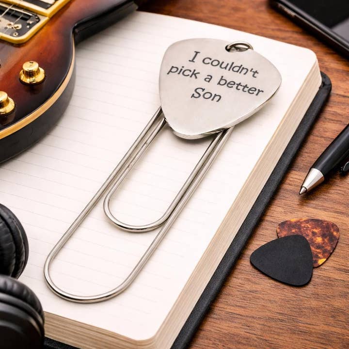 I Couldn't Pick A Better Son Paperclip Bookmark Stainless Steel Engraved Charm Gift For Son for wholesale by JKCE Designs