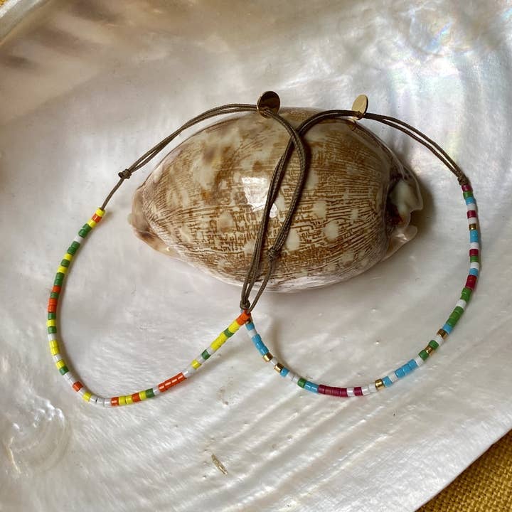 Pulsera de tobillo Minos, perlas de roca | miyuki BACH9 para venta al por mayor de Sophie Deschamps Bijoux