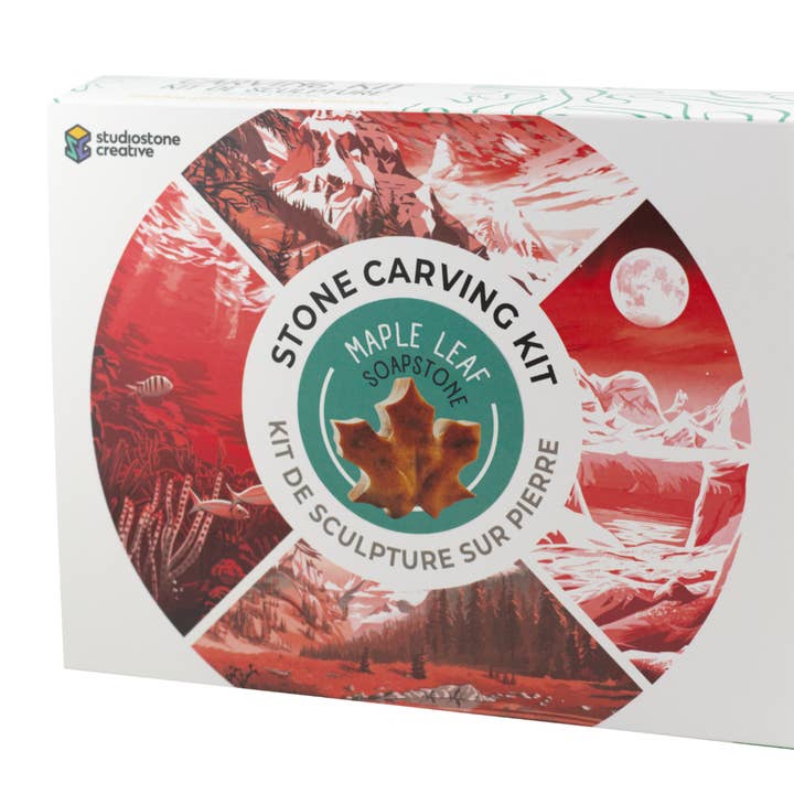 Maple Leaf Soapstone Carving Kit for wholesale by Studiostone Creative