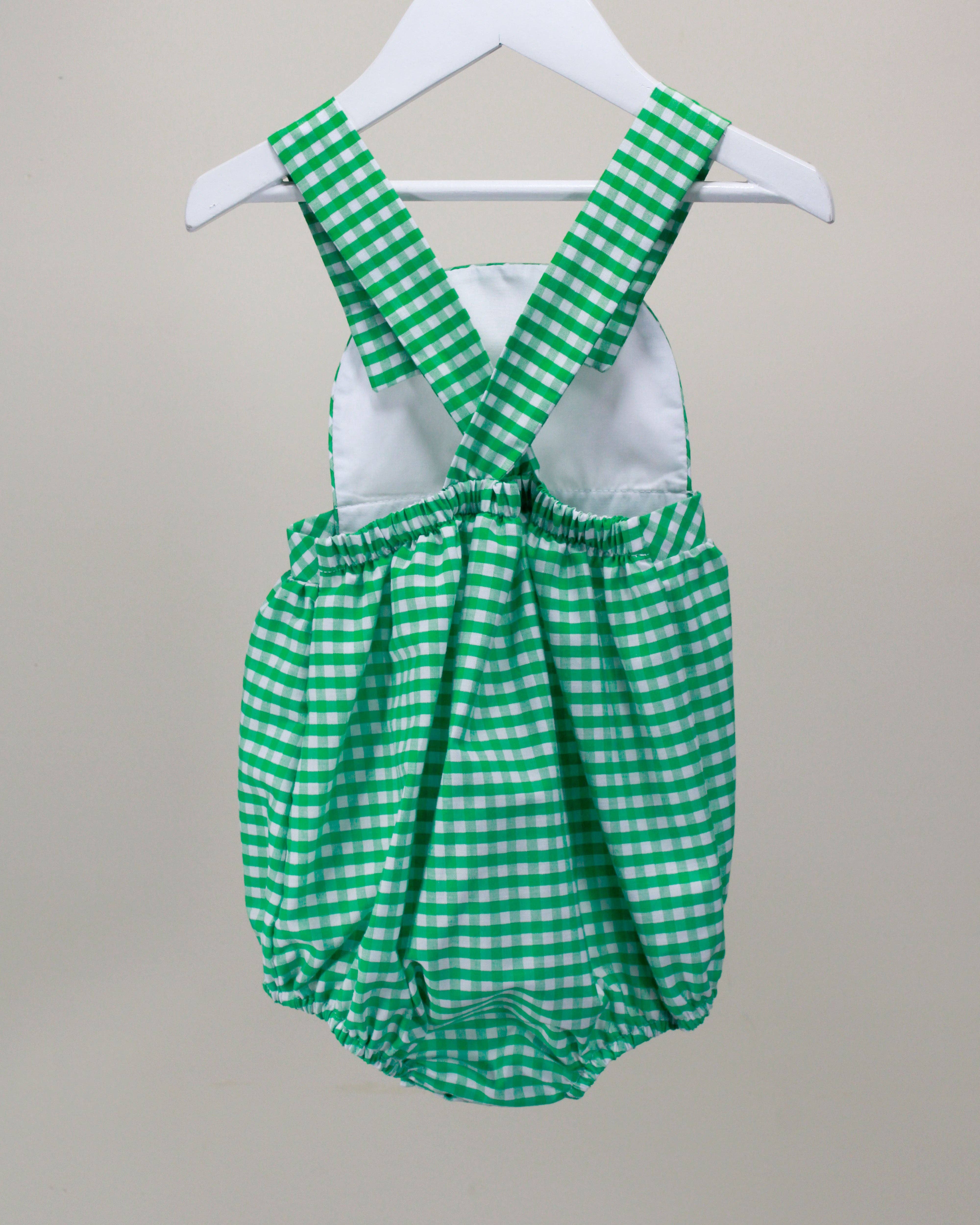 Charming Little Ones - Wholesale Jumpsuit - Baby - Green & White Elijah Bubble1