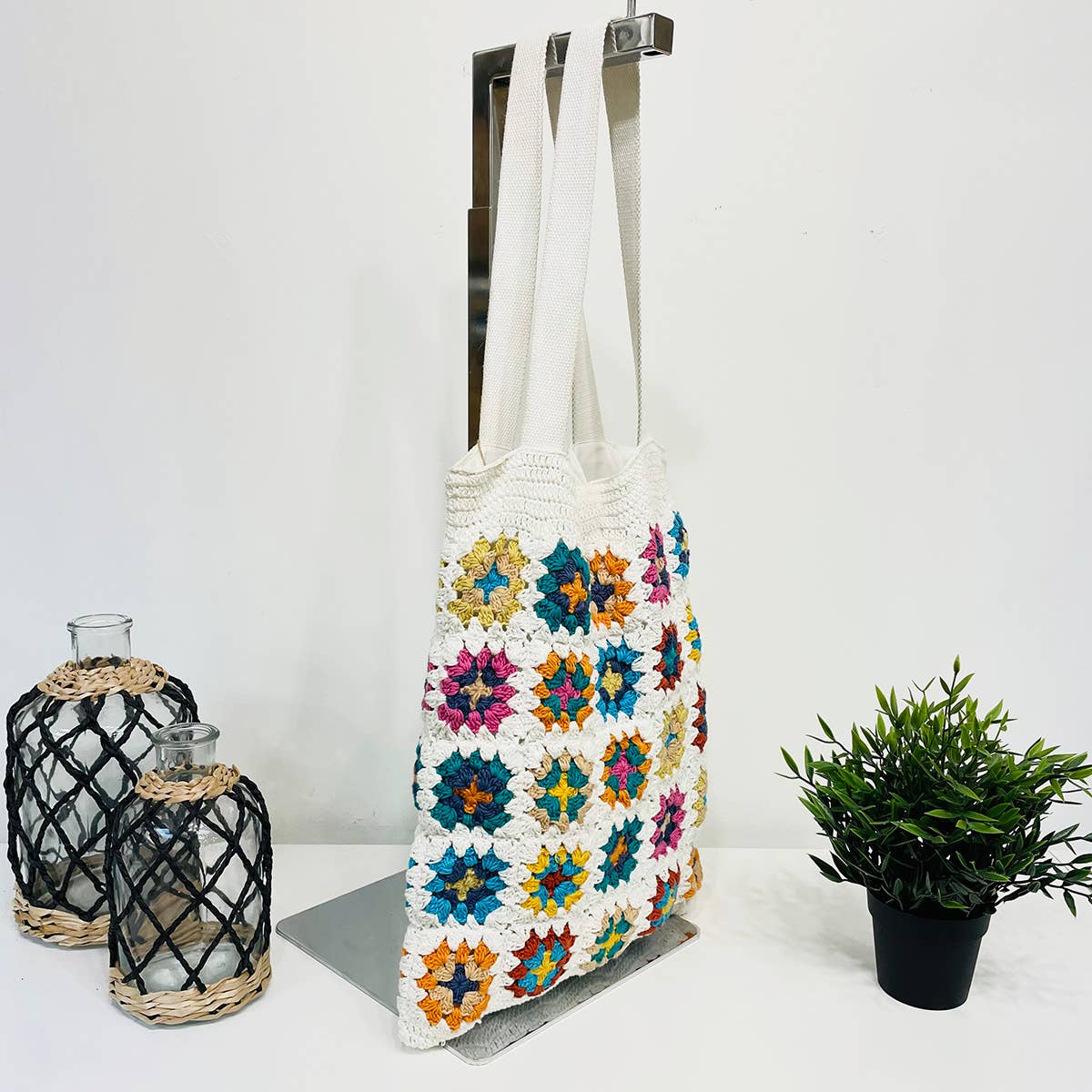 Anju Jewelry - Wholesale Shoulder Bag - Women's - Laya Cotton Crochet Tote Bags7