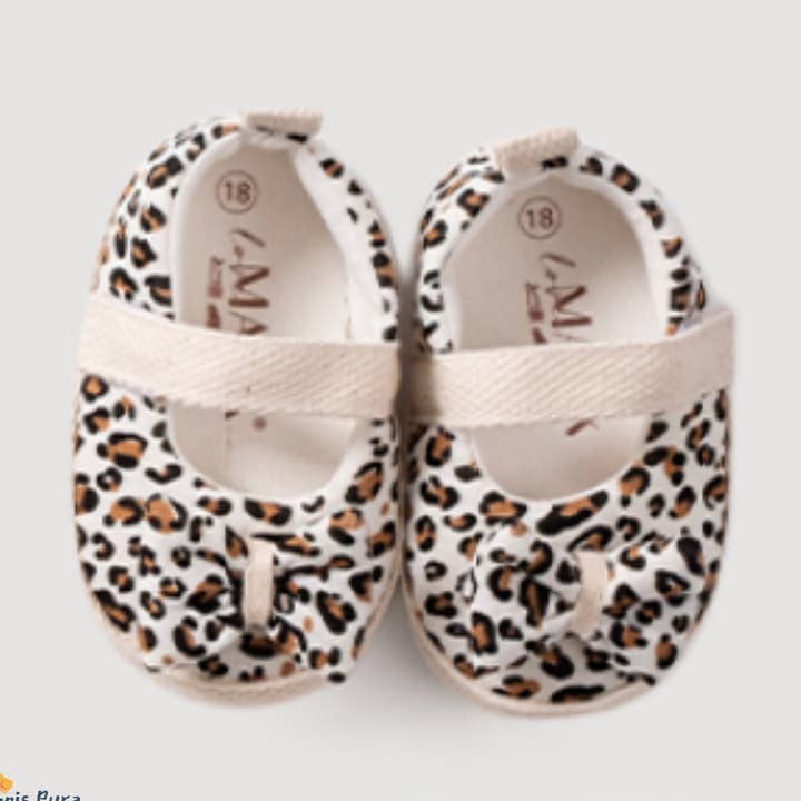 6 Pairs Pack-Girl Natural Lace&Leopard Pattern Baby Booties for wholesale by Omnis Pura