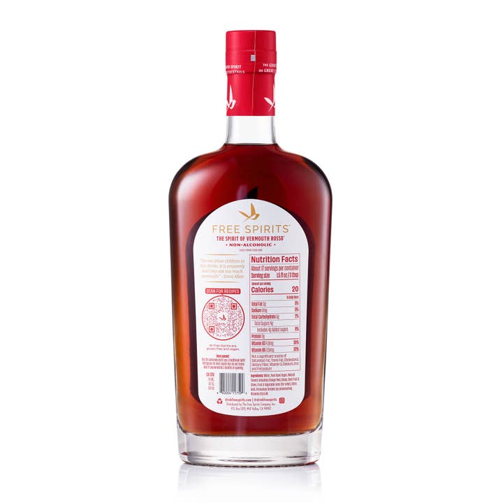 Free Spirits - Wholesale Non-Alcoholic Spirits/Wine/Beer - Free Spirits | Vermouth Rosso | Non-Alcoholic Sweet Vermouth
