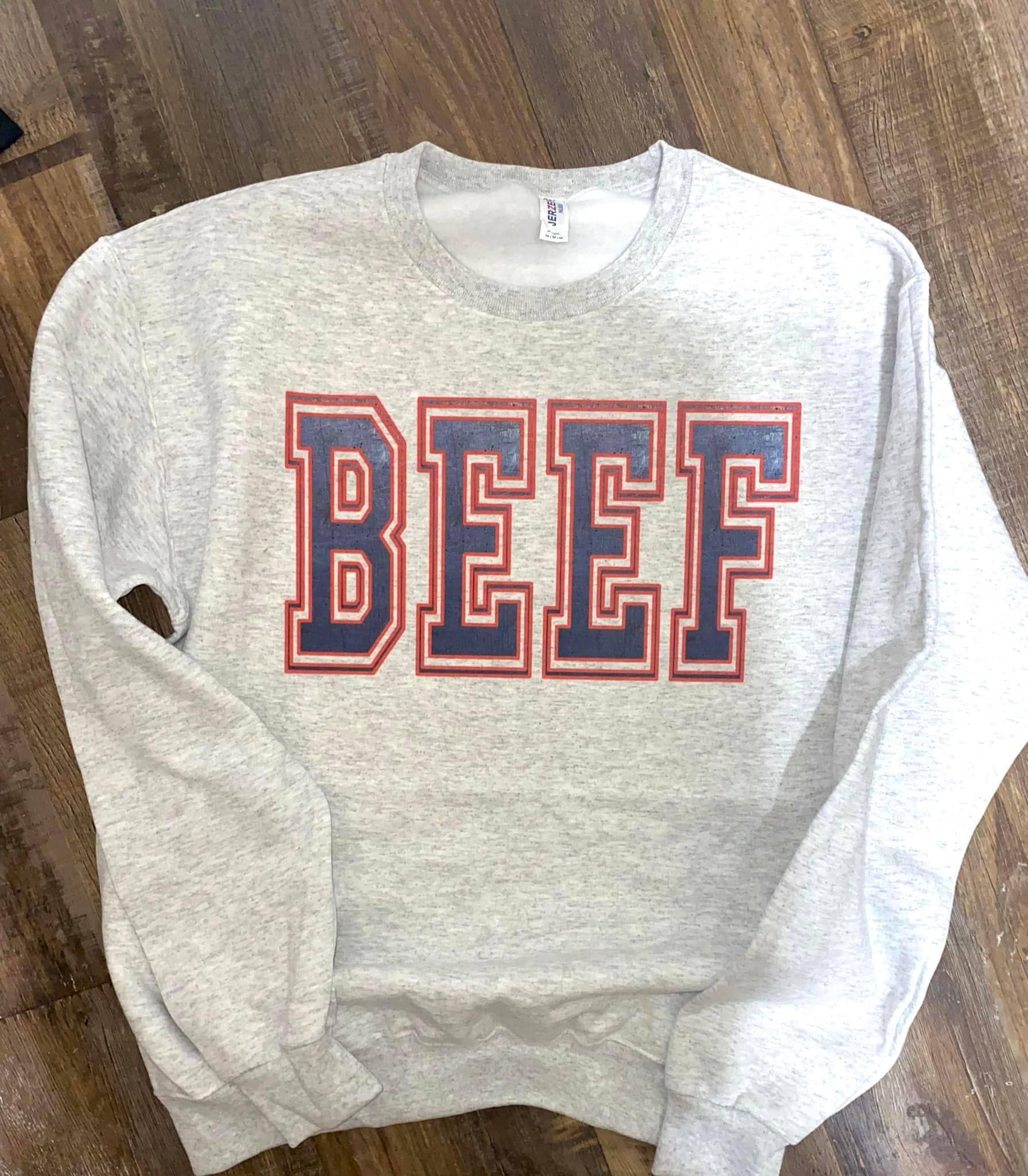 AJ Designs - Wholesale Graphic Sweatshirt - Unisex - BEEF