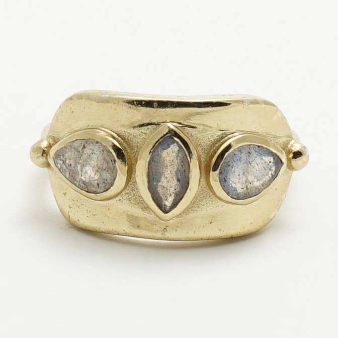 Anel Labradorite Indiano Designer por atacado de Maral Kunst