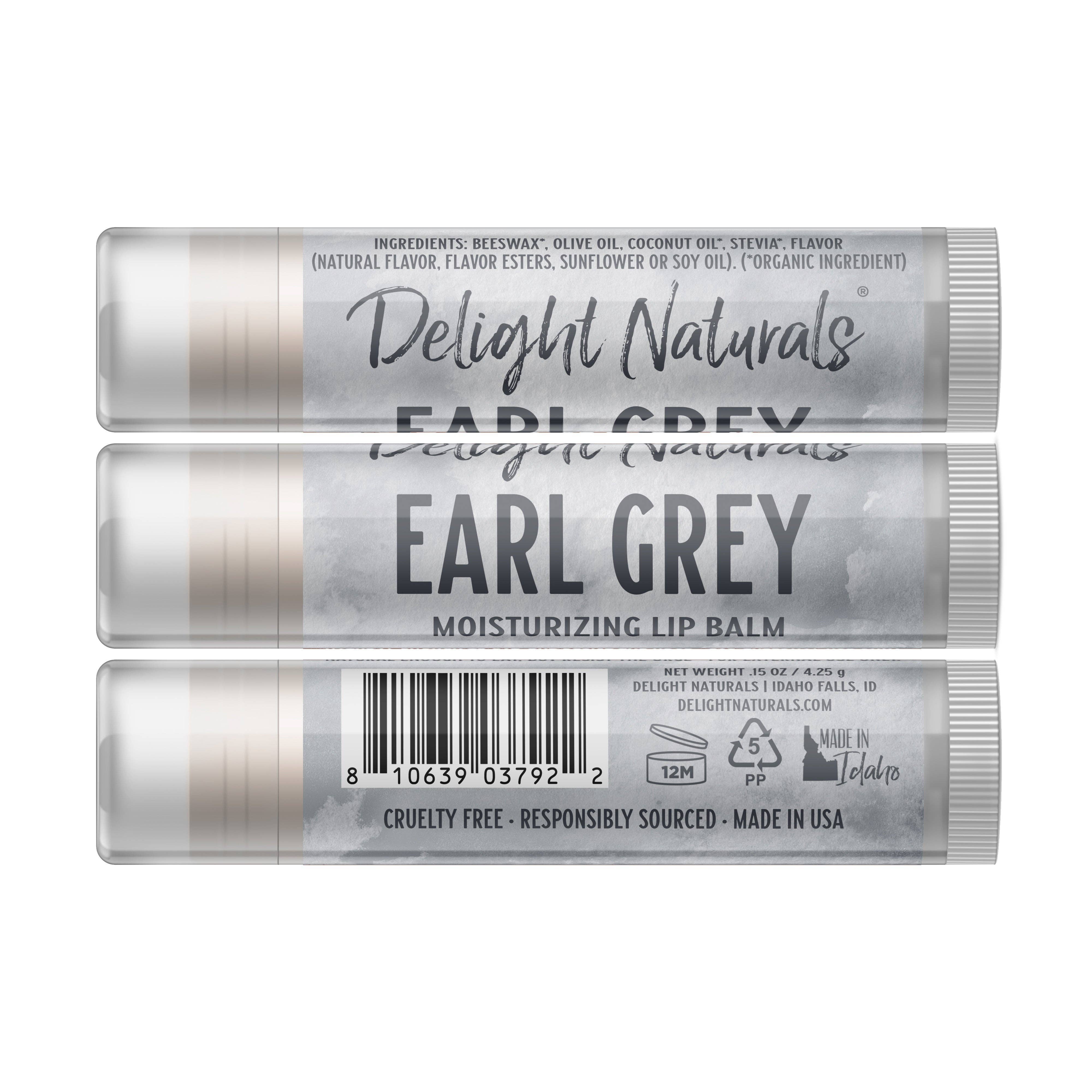 Delight Naturals - Vente Baumes à lèvres - Earl Grey Baume à Lèvres1