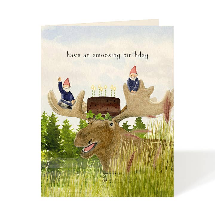 Amoosing Birthday - Birthday Greeting Card for wholesale by Felix Doolittle