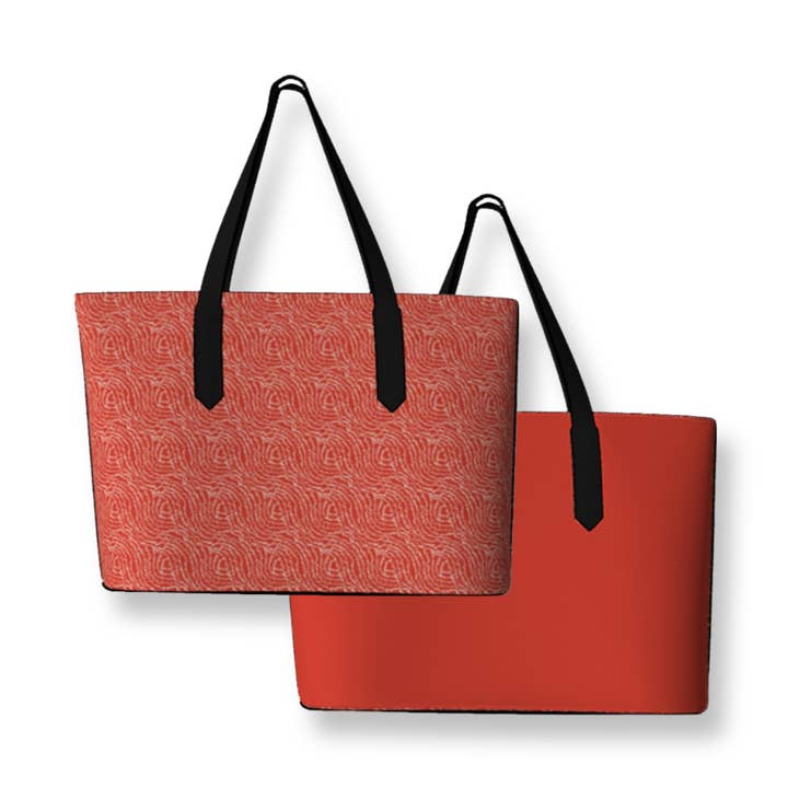 Red Centered Hearts | Fiesty Red Tote Bags Duo for wholesale by Mix N Match Style
