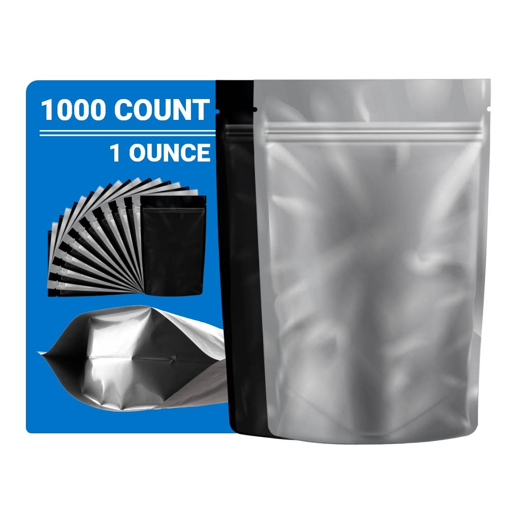 Cannatron - Wholesale Food Storage Wrap/Bag - Mylar Bags  Food Storage Bags - 1,000 Count 1 Ounce 15