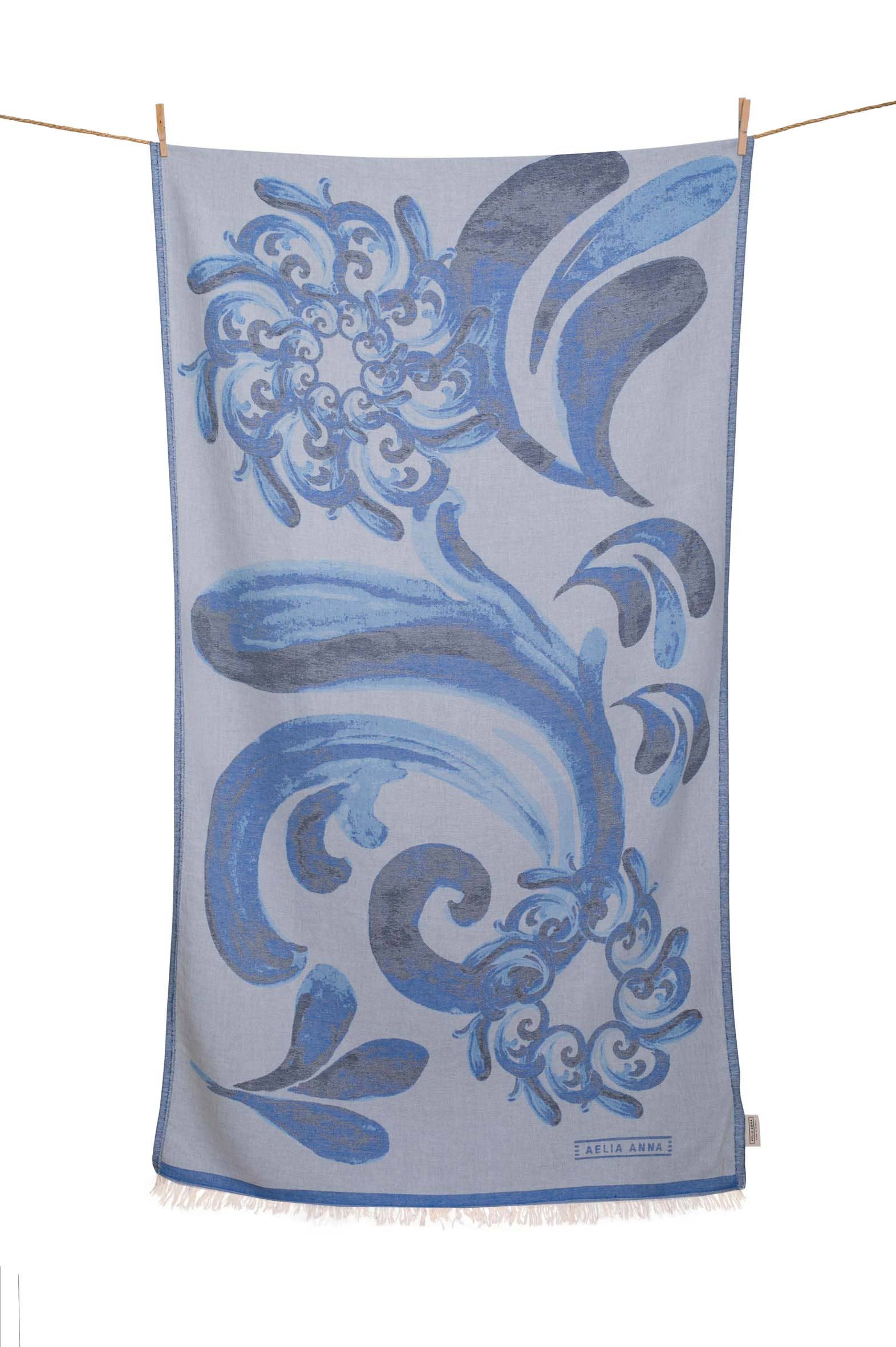 AELIA ANNA - Wholesale Beach Towel - BEACH TOWEL KOUFONISIA P.BLUE & N.BLUE0