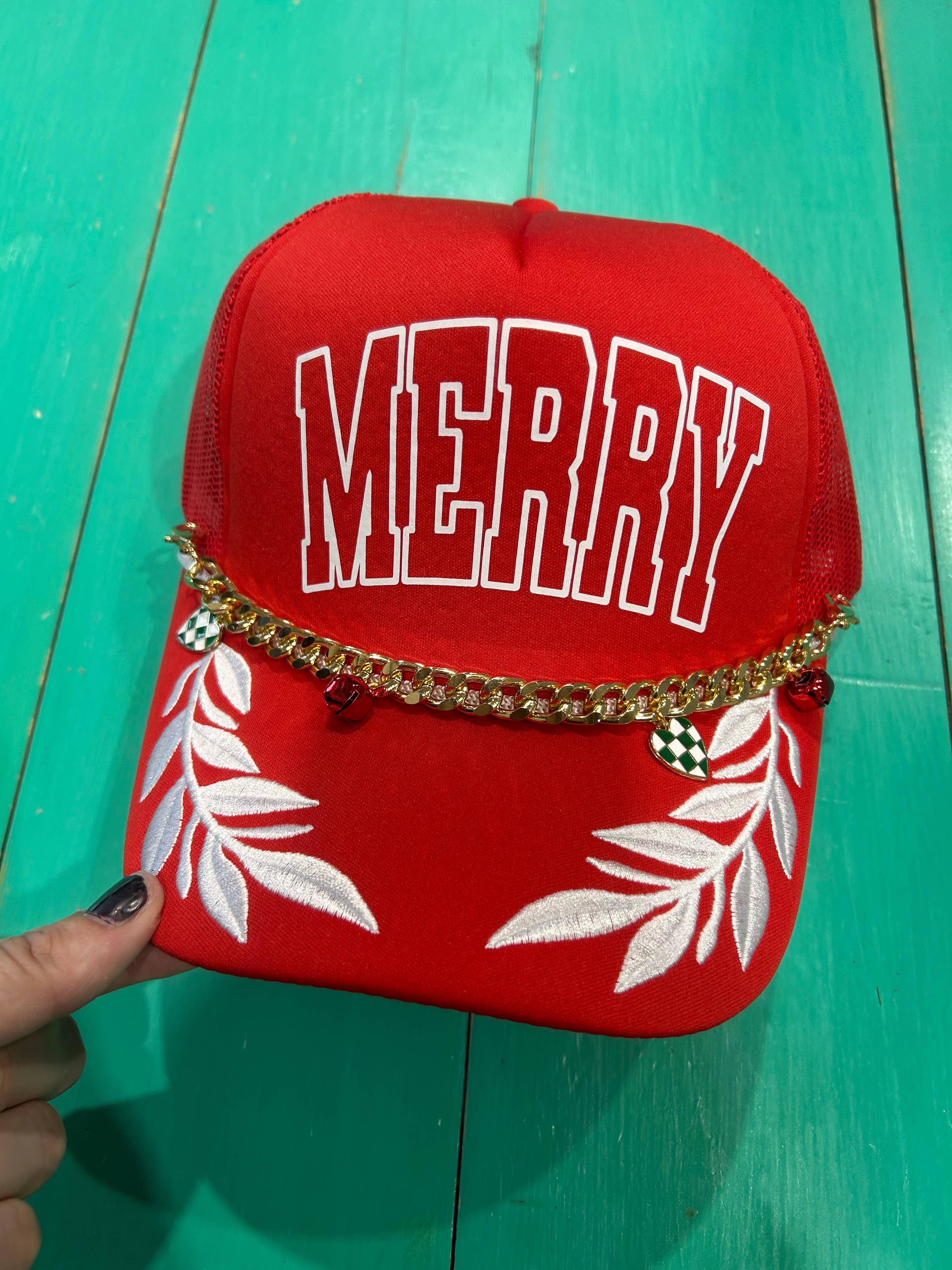 Vibes Hat Company - Wholesale Hat Accessory - Women's - Mix 3 Pack Christmas Trucker Chains | Santa | Hat Bar2