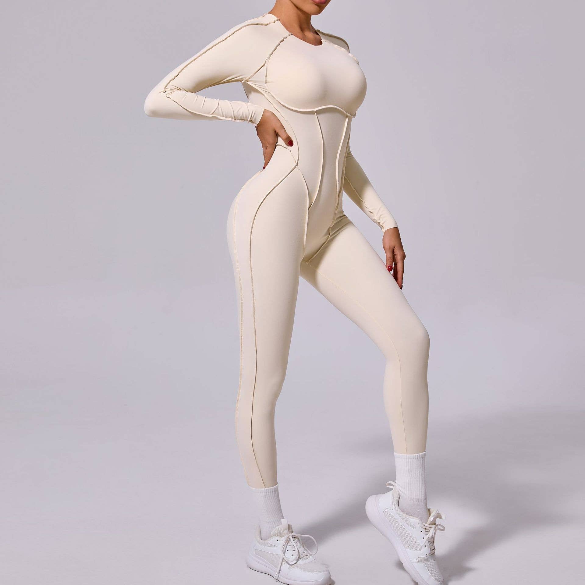 Crave by FW – wholesale Jumpsuit - Dam – Långärmade rygglösa yogadräkter4