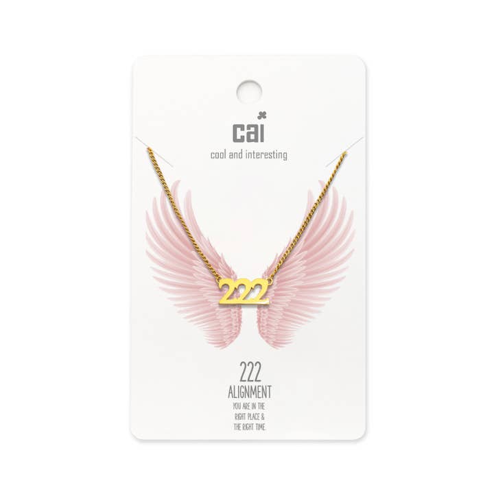 Cool and Interesting - Wholesale Pendant/Charm Necklace - 222- gold angel number necklace