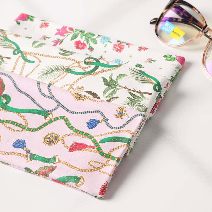 ASSORTED COLOR Floral Print Eyeglasses Sunglasses Pouch for wholesale on Faire