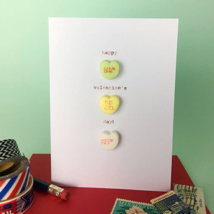 HAPPY VALENTINE'S DAY! Greeting Card for wholesale by fracas studios.